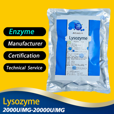 Enzymes In Egg White 20000U/MG Lysozyme Manufacturers Customized Food Grade&pharmaceutical Grade Providing Enzyme Preparation Sample