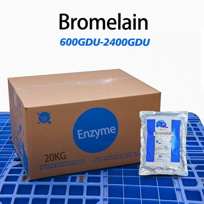 Grado alimenticio Bromelina Gluten 2400GDU Polvo de bromelina para la hidrólisis de proteínas